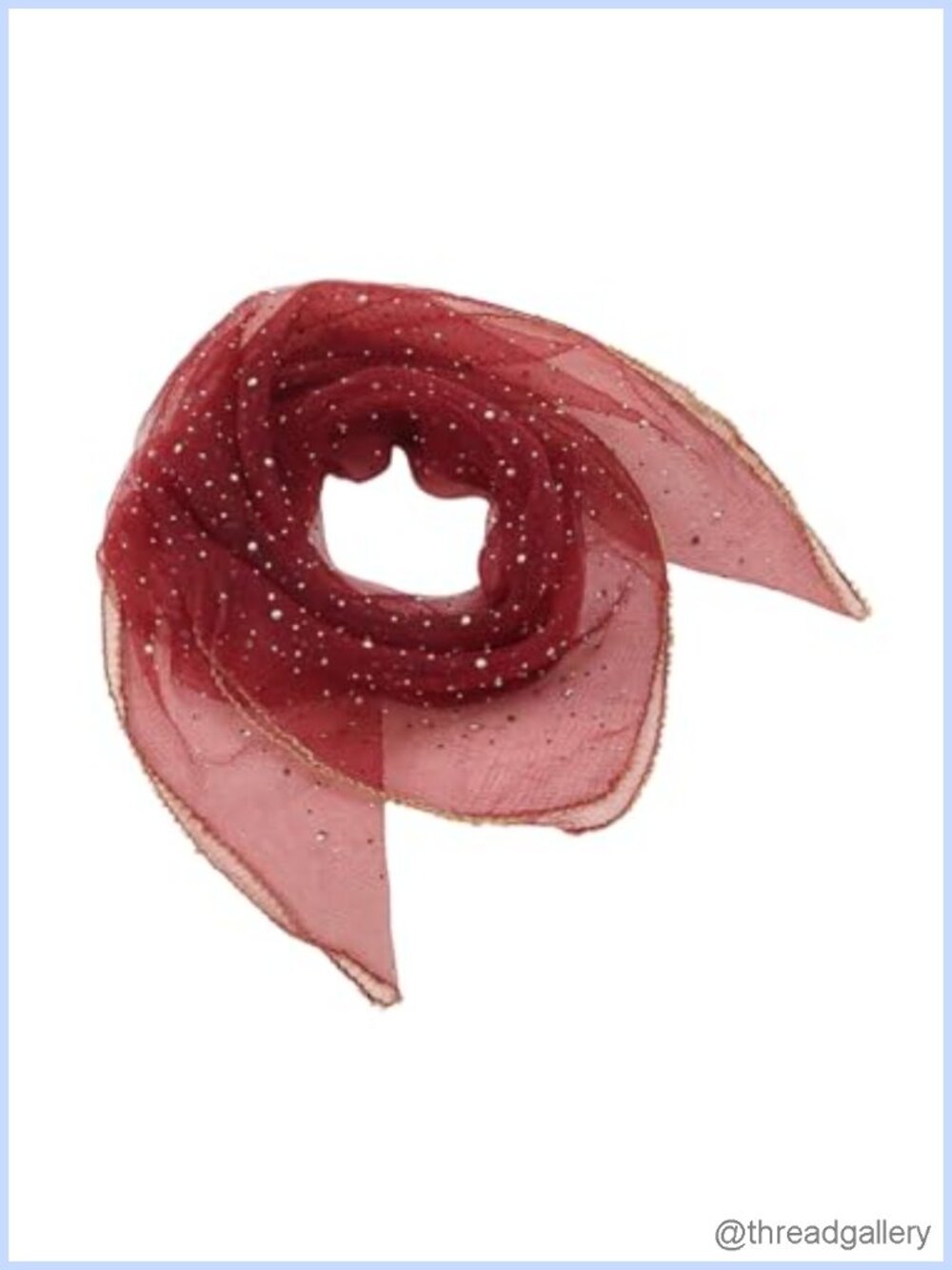 Women's Sequin Mesh Sheer Square Head Scarf Bandana Hair Wrap